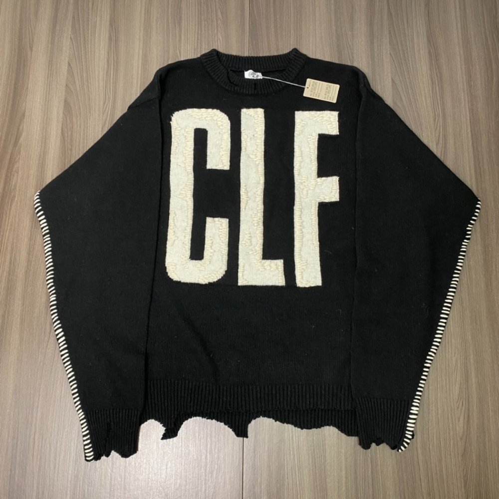 NWT size:M SAINT MICHAEL CLF KINT Pure wool CLF hand embroidered fringe bro